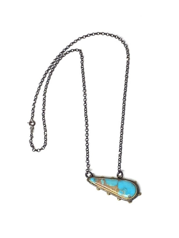 Bora Long Persian Turquoise Necklace