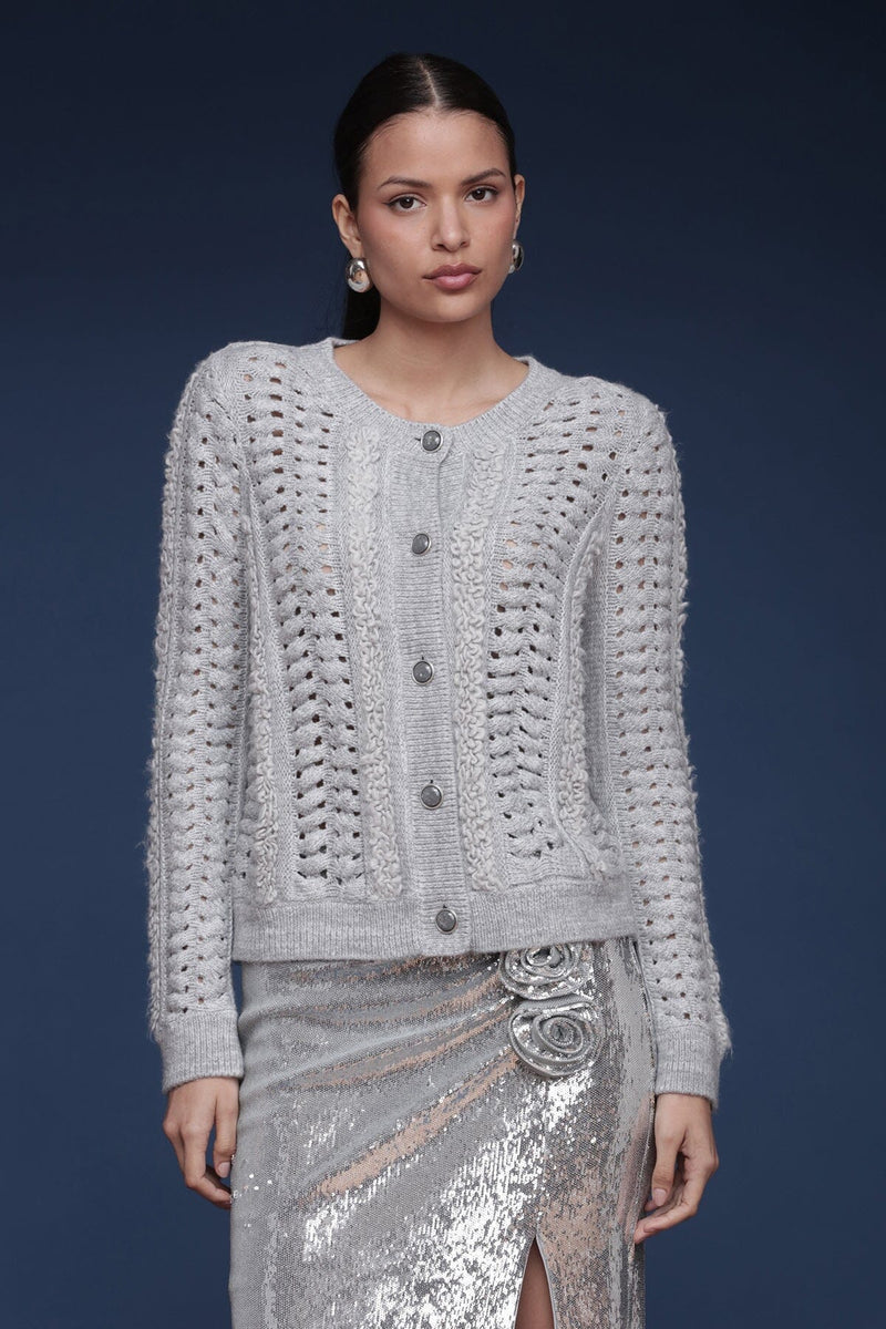 Avec Les Filles Textured Knit Cardigan – Green Eyed Daisy
