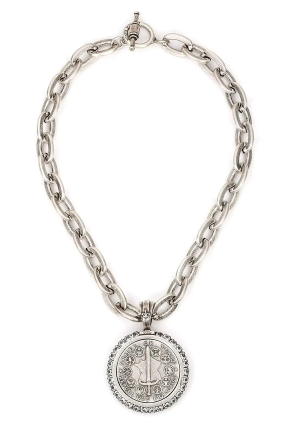 French Kande The Amelie Necklace – Lourdes Silver