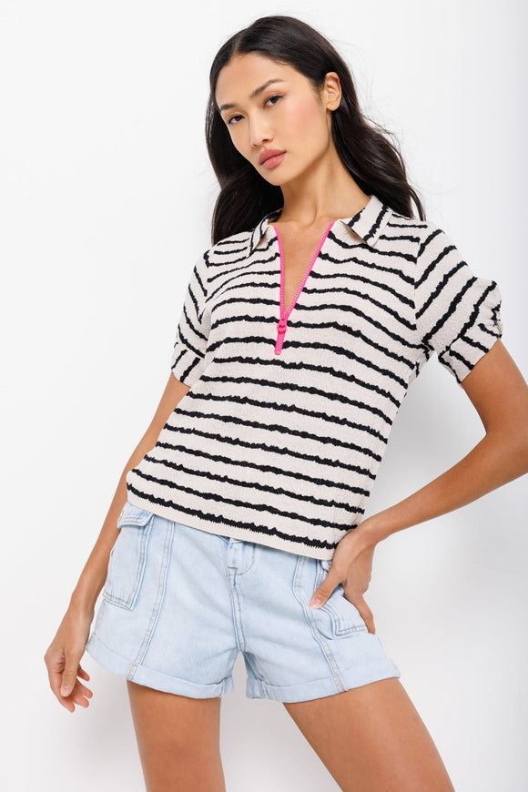 Lisa Todd Get in Line Polo Top