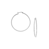 Marlyn Schiff Jewelry Medium Pave Hoop Earrings