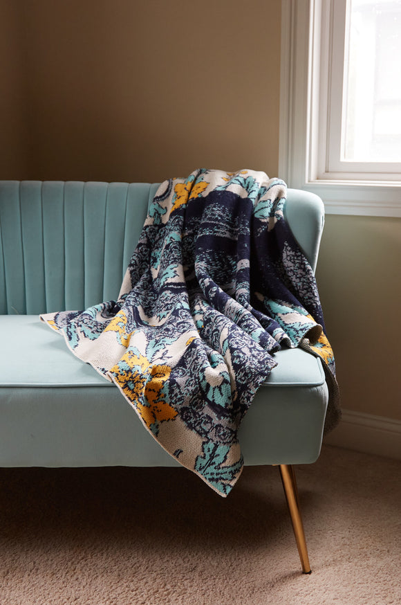 ThomasPaul Octopus Vineyard Throw Aqua