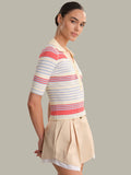 525 America Calla: Striped Polo Top
