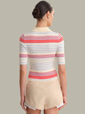 525 America Calla: Striped Polo Top
