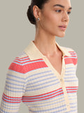 525 America Calla: Striped Polo Top