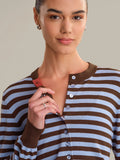 525 America Jordan: Striped Cropped Cardigan