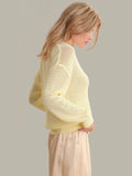 525 America IRIS Cotton Open Stitch Sweater
