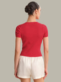 525 America Anna Short Sleeve Button Down Cardigan