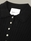525 America Tabitha Crochet Collar Long Sleeve Henley Top