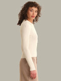 525 America Tabitha Crochet Collar Long Sleeve Henley Top