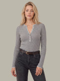 525 America Emmeline Rib Layered Henley