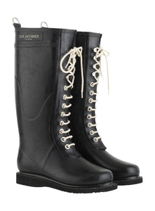 Ilse Jacobsen Black Knee High Rubber Boot