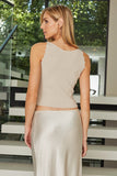 Milio Milano Rib Scallop Trim Tank Top