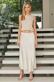 Milio Milano Rib Scallop Trim Tank Top