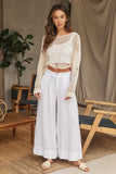 Milio Milano Drop Stitch Knit Crop Sweater