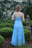MOON RIVER Scallop Midi Dress