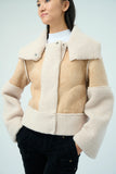 Marrakech Trisha Distressed Suede Sherpa Jacket