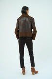 Marrakech Trisha Distressed Suede Sherpa Jacket