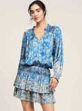 Current Air Floral Printed Pleated Mini Dress