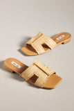 Bibi Lou Raffia Slide Sandals
