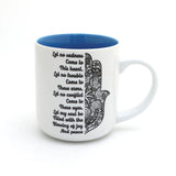 Lenny Mud Hamsa Blessing mug, Judaica by Lorrie Veasey