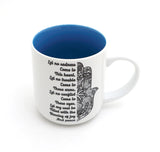 Lenny Mud Hamsa Blessing mug, Judaica by Lorrie Veasey