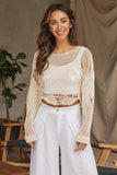 Milio Milano Drop Stitch Knit Crop Sweater