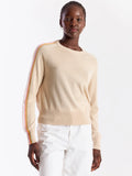 BRODIE Geo Sleeve Crew Neck Sweater