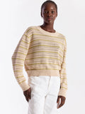 BRODIE Stripe Mix Stitch Crew Sweater