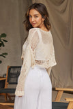 Milio Milano Drop Stitch Knit Crop Sweater