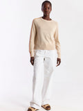 BRODIE Geo Sleeve Crew Neck Sweater