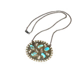 Bora Turquoise Medallion Necklace