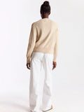 BRODIE Geo Sleeve Crew Neck Sweater