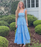 MOON RIVER Scallop Midi Dress