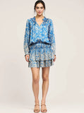 Current Air Floral Printed Pleated Mini Dress