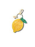 Solar Eclipse Hand-painted Lemon Bag Charm + Keychain | Eco-Friendly