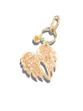 Solar Eclipse Hand-painted Angel Wings Bag Charm + Keychain | Eco-Friendly