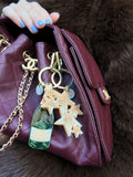 Solar Eclipse Hand-painted Celestial Stars Bag Charm + Keychain