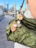 Solar Eclipse Hand-Painted Lucky Penny Bag Charm + Keychain | Eco-Friendly