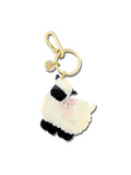 Solar Eclipse Hand-painted Sheep Bag Charm + Keychain | Eco-Friendly