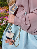 Solar Eclipse Hand-painted Sheep Bag Charm + Keychain | Eco-Friendly