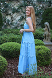 MOON RIVER Scallop Midi Dress