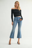 Just Black Denim The High Rise Crop Flare Jean