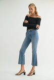 Just Black Denim The High Rise Crop Flare Jean