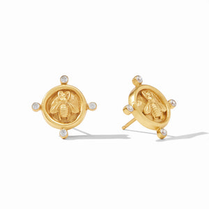 Julie Vos Bee Cameo Stud Earrings