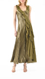 Komarov Ruffled Trimmed Gown