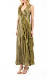 Komarov Ruffled Trimmed Gown