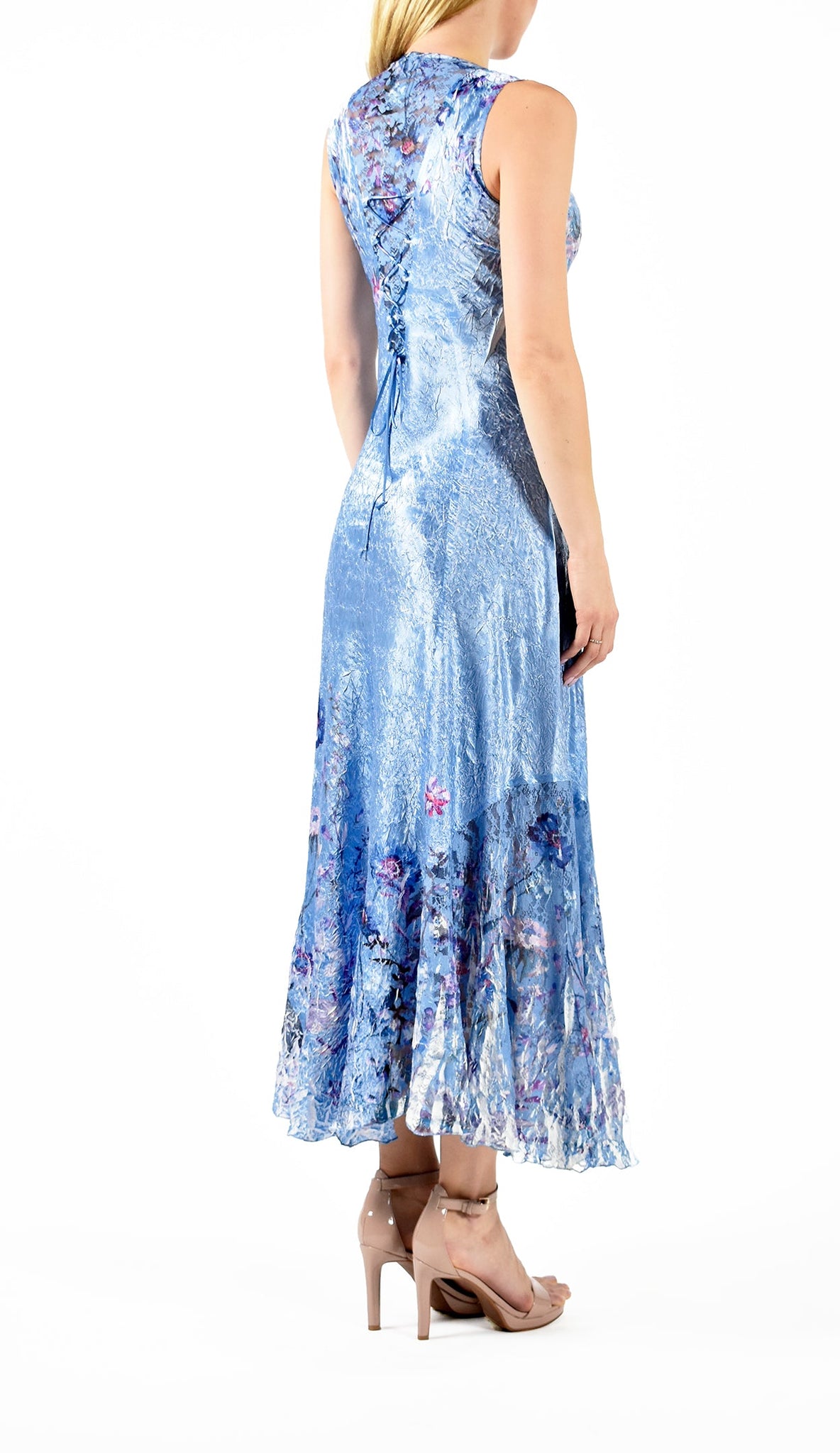 Komarov Sleeveless Long Dress in Climbing Blossom Green Eyed Daisy Komarov Sleeveless Long Dress in Climbing Blossom Green Eyed Daisy