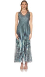 Komarov S/L Long Dress Shibori Sage