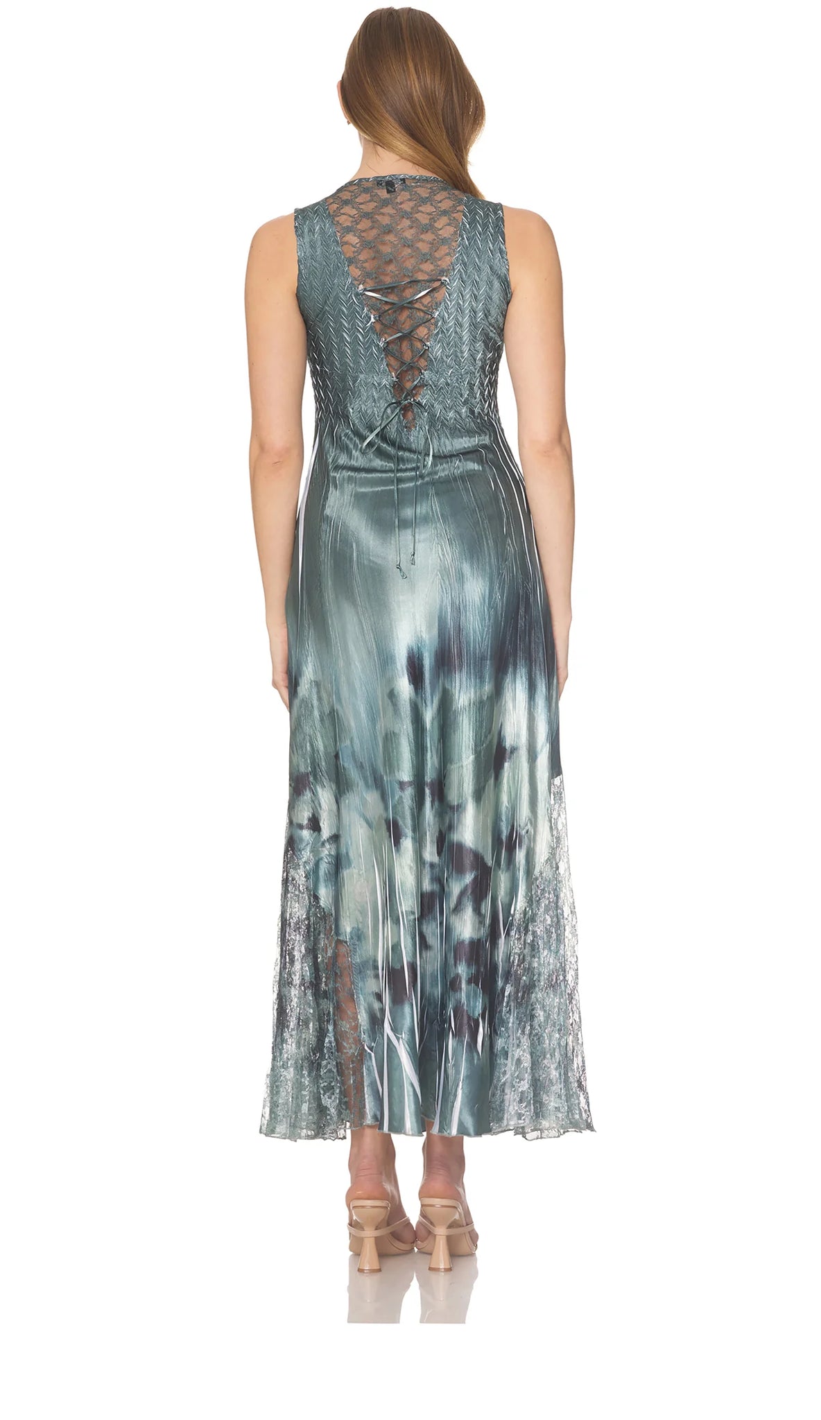 komarov a line dress Komarov Women's Floral Dress with Lace Sleeves - Black